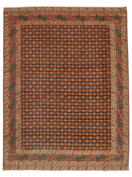 Tapete Persa Kurdi 428X527 Castanho/Preto Grande (Lã, Pérsia/Irão)