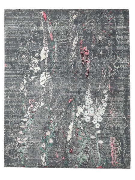 絨毯 Contemporary Design 242X306 濃いグレー/黒 ( インド)