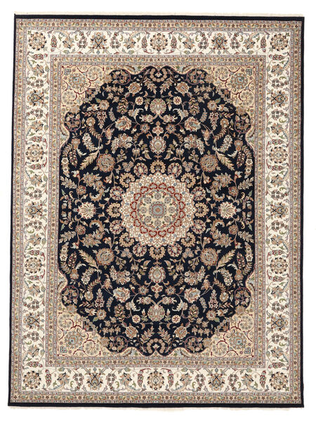 273X365 Nain Indo Rug Oriental Brown/Black Large (Wool, India) Carpetvista
