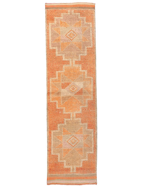 88X320 Herki Vintage Teppich Moderner Läufer Orange/Braun (Wolle, Türkei) Carpetvista