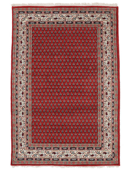 123X185 絨毯 Mir インド オリエンタル 深紅色の/黒 (ウール, インド)