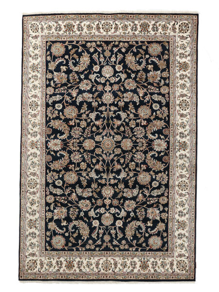  Orientalischer Nain Indisch Teppich 199X301 Braun/Schwarz Wolle, Indien Carpetvista