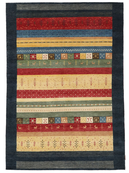  168X238 Striped Gabbeh Loribaft Rug Wool, Carpetvista
