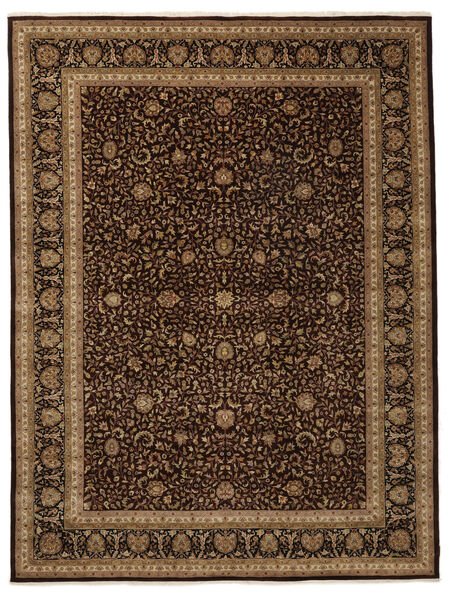  Orientalischer Sarough American Teppich 274X362 Schwarz/Braun Großer Wolle, Indien Carpetvista