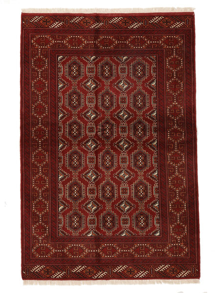  Turkaman Rug 135X200 Persian Wool Black/Dark Red Small Carpetvista