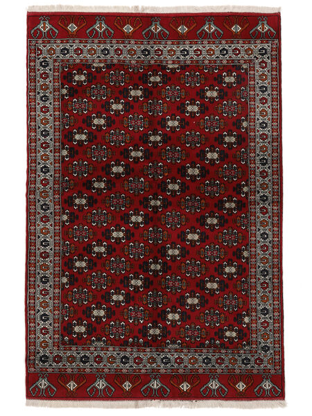 Tapis Turkaman 160X236 Noir/Rouge Foncé (Laine, Perse/Iran)