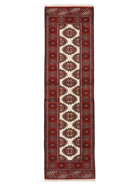  Orientalisk Turkaman 86X291 Hallmatta Mörkröd/Svart Ull, Persien/Iran Carpetvista