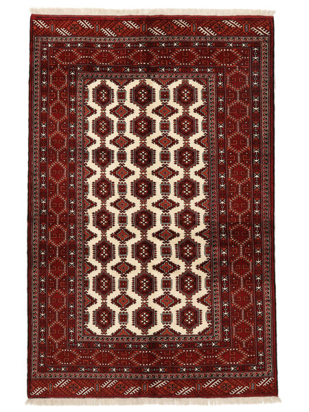  158X247 Turkaman Vloerkleed Zwart/Donkerrood Perzië/Iran Carpetvista