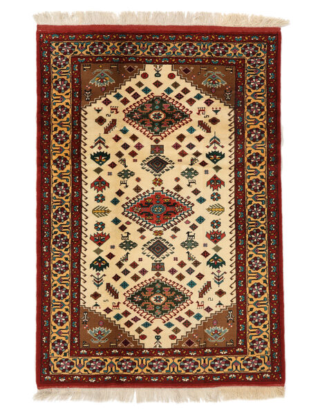 絨毯 オリエンタル トルクメン 106X157 ブラック/茶色 (ウール, ペルシャ/イラン)