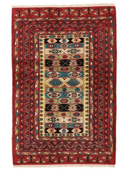  130X196 Turkaman Szőnyeg Sötétpiros/Fekete Perzsia/Irán
 Carpetvista