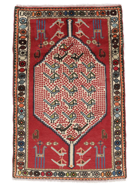 80X127 Tapete Asadabad Oriental Vermelho Escuro/Castanho (Lã, Pérsia/Irão) Carpetvista