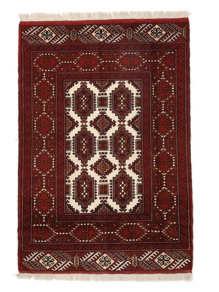  Persisk Turkaman Teppe 88X126 Svart/Mørk Rød (Ull, Persia/Iran)