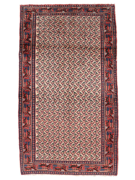 66X117 Tapete Oriental Sarough Mir Vermelho Escuro/Preto (Lã, Pérsia/Irão) Carpetvista