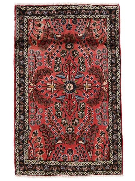 Lillian Teppe 76X119 Svart/Mørk Rød Ull, Persia/Iran Carpetvista