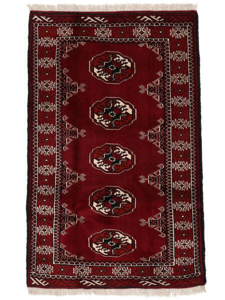  Persischer Turkaman Teppich 82X130 Schwarz/Braun (Wolle, Persien/Iran)