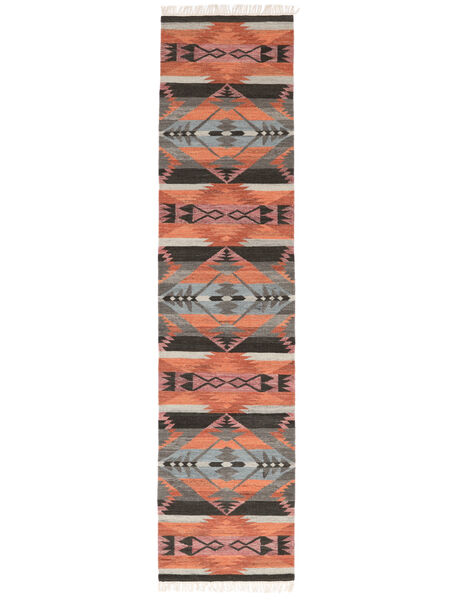 廊下 絨毯 80X350 Rajendra - オレンジ/レッド