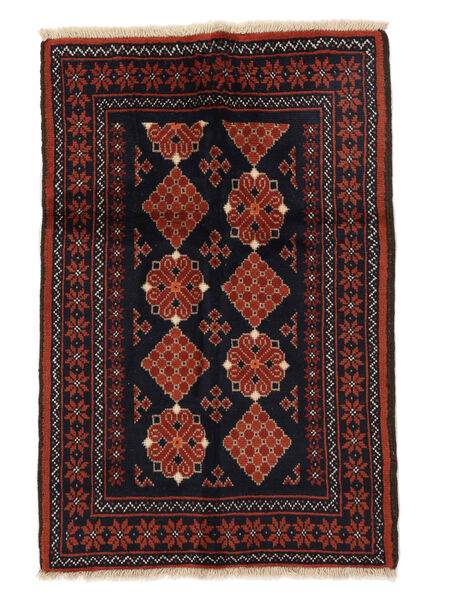 83X124 Tapis Baloutche D'orient Noir/Rouge Foncé (Laine, Perse/Iran) Carpetvista