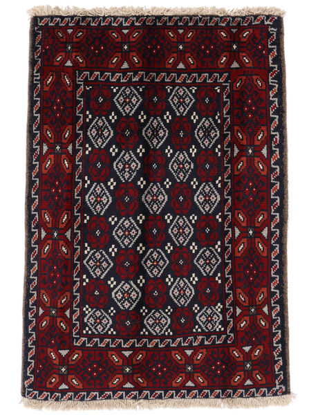 80X116 Tapete Balúchi Oriental Preto/Vermelho Escuro (Lã, Pérsia/Irão) Carpetvista