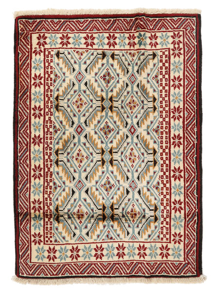  Persischer Belutsch Teppich 80X114 Dunkelrot/Beige (Wolle, Persien/Iran)
