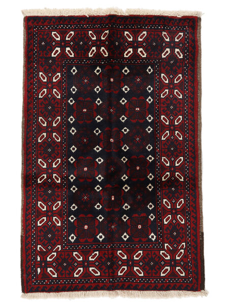 82X123 Tapete Balúchi Oriental Preto/Vermelho Escuro (Lã, Pérsia/Irão) Carpetvista