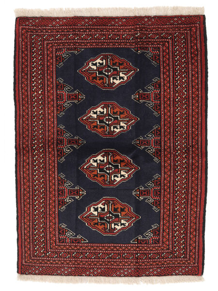  Oosters Turkaman Vloerkleed 87X120 Zwart/Donkerrood Wol, Perzië/Iran Carpetvista