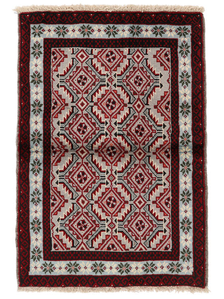 84X121 絨毯 オリエンタル バルーチ ブラック/茶色 (ウール, ペルシャ/イラン) Carpetvista