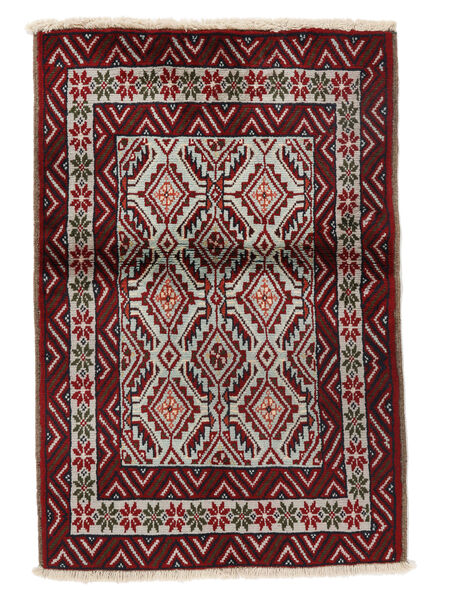 絨毯 ペルシャ バルーチ 83X120 ブラック/ダークレッド (ウール, ペルシャ/イラン)