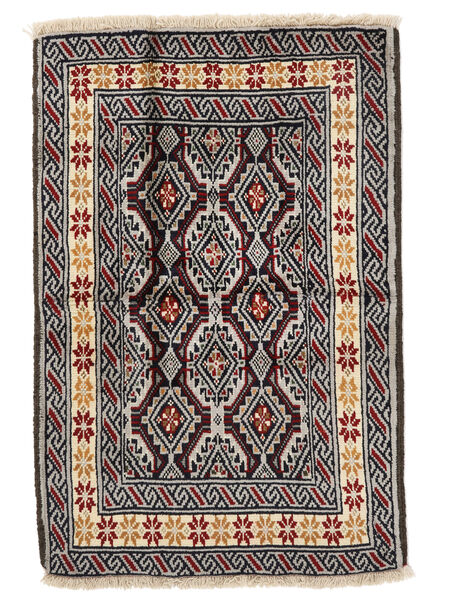  Orientalischer Belutsch Teppich 81X122 Schwarz/Dunkelgrau Wolle, Persien/Iran Carpetvista