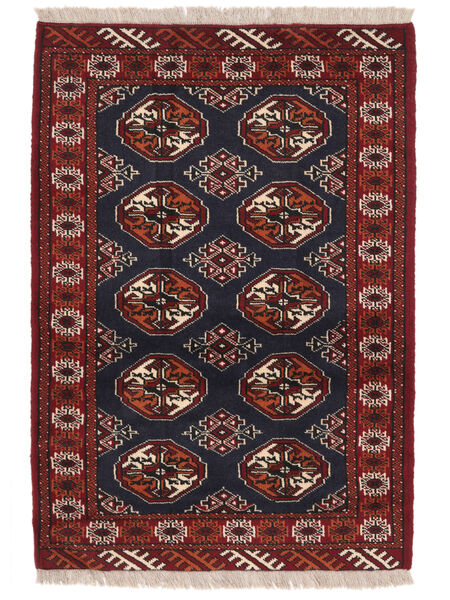 84X118 Koberec Orientální Turkaman Černá/Tmavě Červená (Vlna, Persie/Írán) Carpetvista