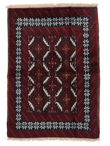  82X118 Baluch Rug Black/Dark Red Persia/Iran Carpetvista