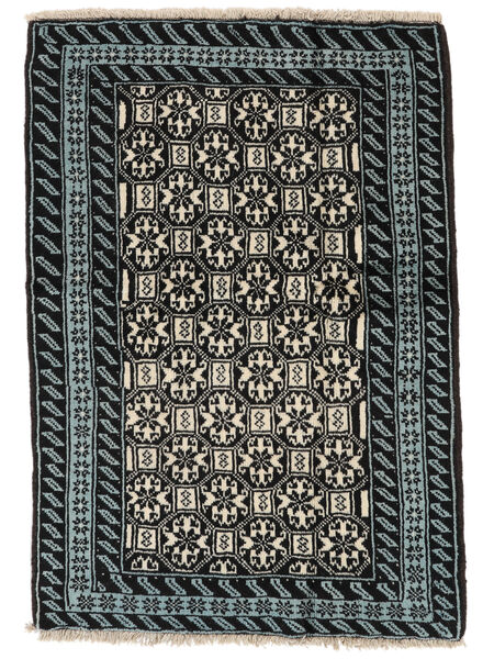  Orientalsk Beluch Tæppe 84X120 Sort/Mørkegrå Uld, Persien/Iran Carpetvista