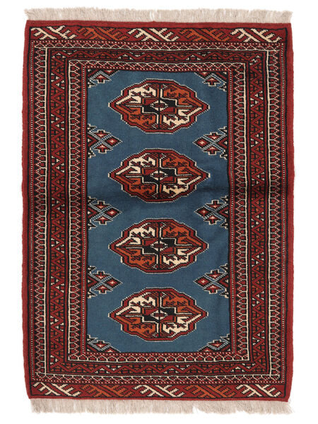 86X117 Alfombra Oriental Turkaman Negro/Rojo Oscuro (Lana, Persia/Irán) Carpetvista