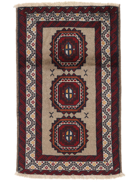 78X127 Belutsch Teppich Orientalischer Schwarz/Braun (Wolle, Persien/Iran) Carpetvista