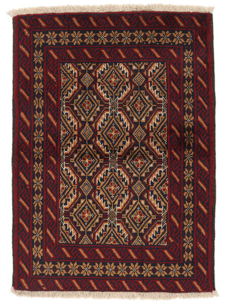  Persischer Belutsch Teppich 84X117 Schwarz/Dunkelrot Carpetvista