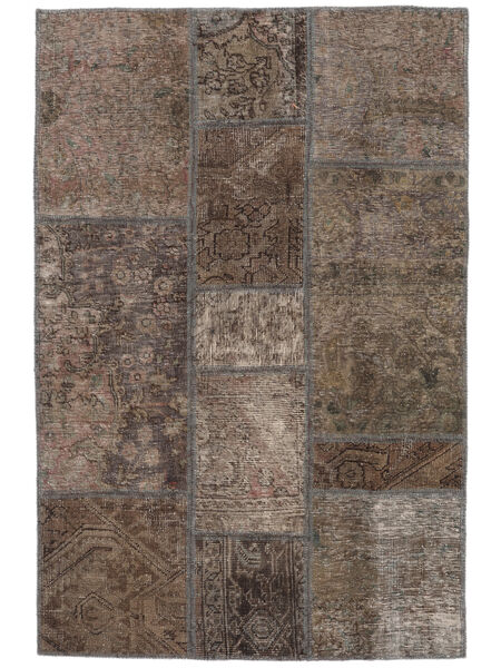  Persischer Patchwork Teppich 106X159 Braun/Schwarz (Wolle, Persien/Iran)