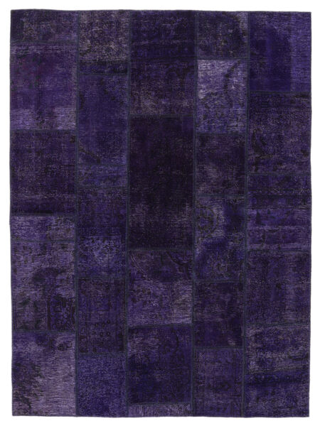 Tapis Persan Patchwork 173X233 Noir/Violet Foncé (Laine, Perse/Iran