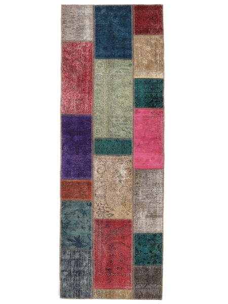 絨毯 ペルシャ パッチワーク 73X208 廊下 カーペット ダークレッド/ブラック (ウール, ペルシャ/イラン)