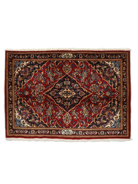  Orientalischer Keshan Teppich 71X101 Schwarz/Dunkelrot Wolle, Persien/Iran Carpetvista