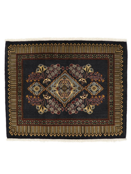  Keshan Rug 73X90 Persian Wool Black/Brown Small Carpetvista