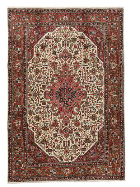 200X294 絨毯 タブリーズ オリエンタル ダークレッド/ブラック (ウール, ペルシャ/イラン) Carpetvista