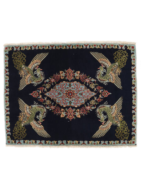  Oriental Keshan Rug 77X99 Black/Brown Wool, Persia/Iran Carpetvista