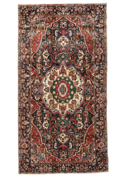 絨毯 バクティアリ 163X309 廊下 カーペット ブラック/ダークレッド (ウール, ペルシャ/イラン)