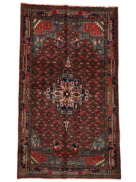 142X239 絨毯 ナハバンド オリエンタル ブラック/ダークレッド (ウール, ペルシャ/イラン) Carpetvista