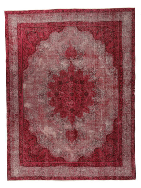  Persisk Colored Vintage Tæppe 297X386 Mørkerød/Sort Carpetvista