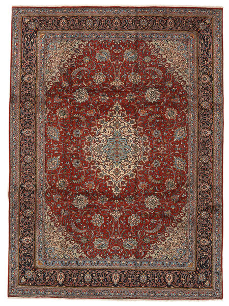 絨毯 ペルシャ サルーク 263X358 ブラック/茶色 大きな (ウール, ペルシャ/イラン)
