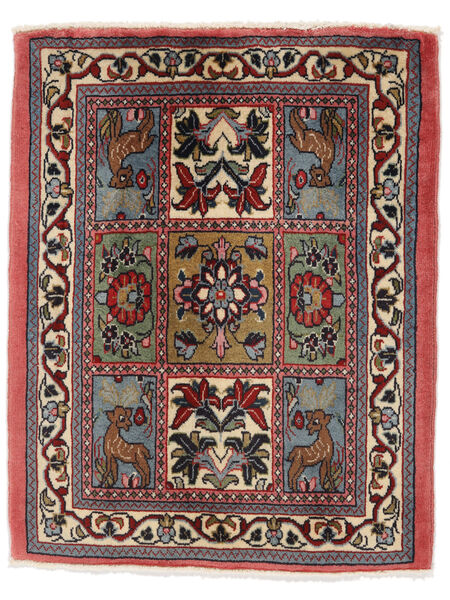 66X84 絨毯 オリエンタル サルーク ダークレッド/ブラック (ウール, ペルシャ/イラン) Carpetvista