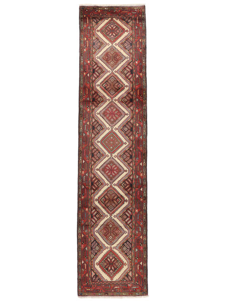 Asadabad Matot Matto 80X330 Käytävämatto Tummanpunainen/Ruskea Villa, Persia/Iran Carpetvista