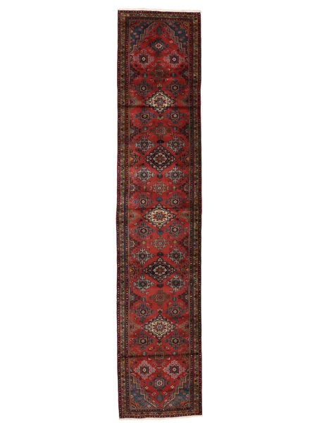  Mehraban Rug 84X400 Persian Wool Black/Dark Red Small Carpetvista