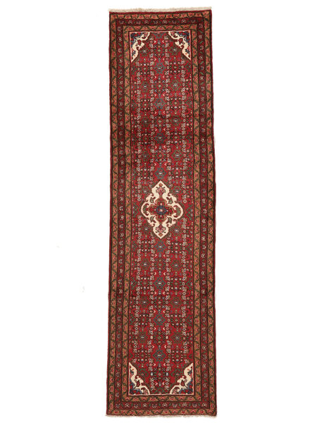  78X288 Hosseinabad Matot Käytävämatto Matto Tummanpunainen/Musta Persia/Iran Carpetvista