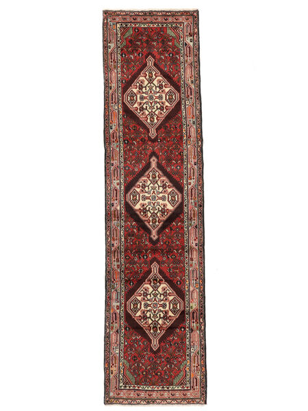  Asadabad Rug 80X309 Persian Wool Dark Red/Black Small Carpetvista